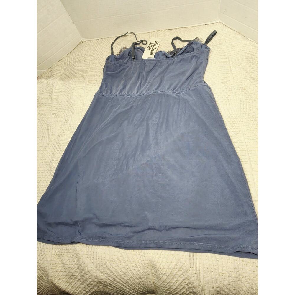 New Urban Outfitters Brenna Bustier Mini Dress in Periwinkle Blue Babydoll Sexy - Picture 13 of 13